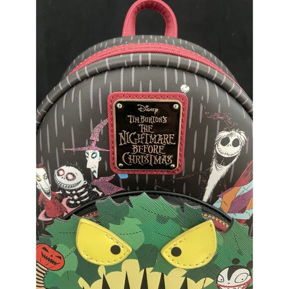 Loungefly Nightmare Before Christmas Wreath Mini Backpack Disney Halloween - Picture 2 of 9